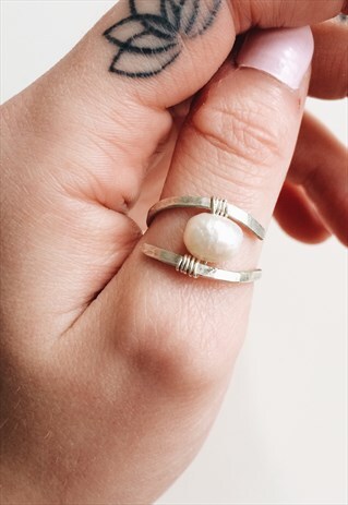 STERLING SILVER FRESH WATER PEARL RING