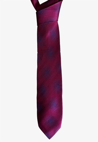 VINTAGE GIORGIO ARMANI RED & BLUE ABSTRACT PRINT TIE