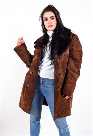 VINTAGE SHERPA LINED SUEDE JACKET J3249
