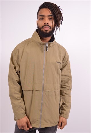 DIADORA MENS VINTAGE JACKET LARGE KHAKI 90S