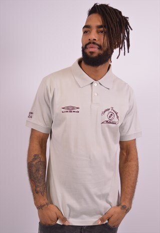 VINTAGE UMBRO POLO SHIRT GREY
