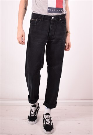 CALVIN KLEIN MENS VINTAGE JEANS W30 L31 BLACK 90S