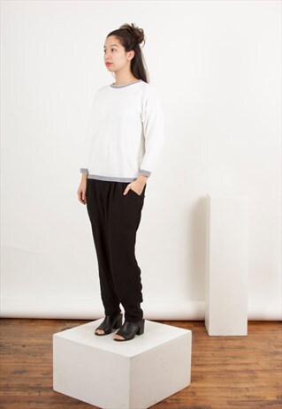 NAUTICAL WHITE JUMPER / LONG SLEEVE ANCHOR SWEATER
