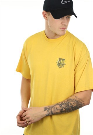 VINTAGE 90S NIKE T SHIRT YELLOW