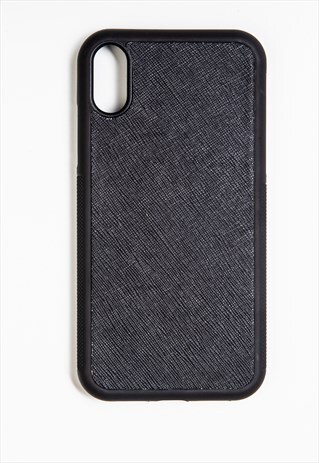 IPHONE X, XR, XS, XS MAX CASE SAFFIANO LEATHER BLACK