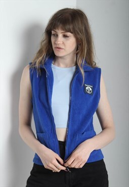 Vintage Nautica Fleece Gilet Jacket Blue