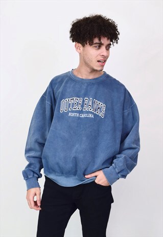 VINTAGE 90'S OUTER BANKS BLUE SWEATSHIRT