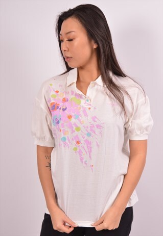 VINTAGE DIADORA POLO SHIRT WHITE