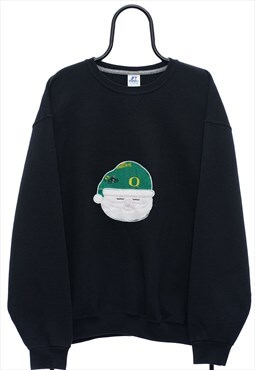Vintage Oregon Ducks Christmas Black Sweatshirt Mens