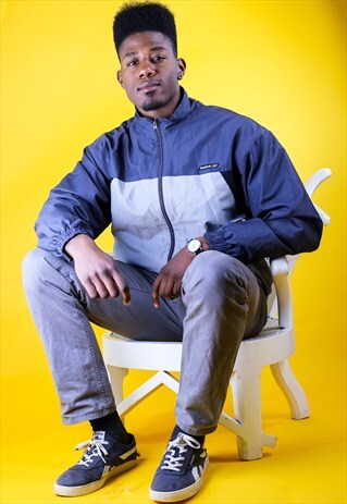 TWO TONE LIGHTWEIGHT TRACK JACKET WINDBREAKER