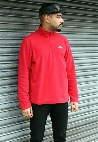 VINTAGE NORTH FACE RED FLEECE JUMPER