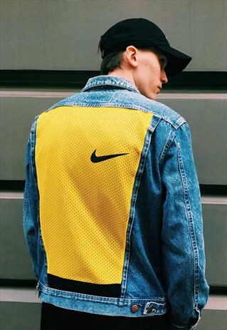 REWORKED KALEIDOO VINTAGE 90S NIKE X DENIM JACKET