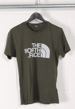 Vintage The North Face T-Shirt in Grey Sports Top Small