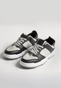 JUSTYOUROUTFIT Mens Colour Block Chunky Trainers Grey 