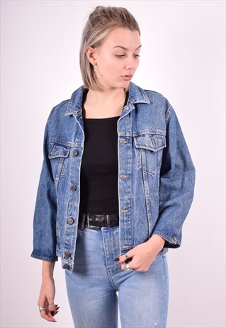 WOMENS VINTAGE DENIM JACKET MEDIUM BLUE 90'S