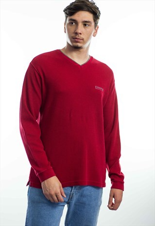 VINTAGE CHAPS RALPH LAUREN SWEATSHIRT JUMPER LOGO 90S S 13.9