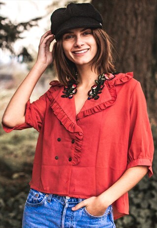 ROSE APPLIQUE SHIRT