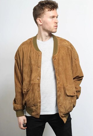 VINTAGE SUEDE BOMBER JACKET