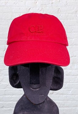 Vintage C.P. Company Cap Hat Logo Red