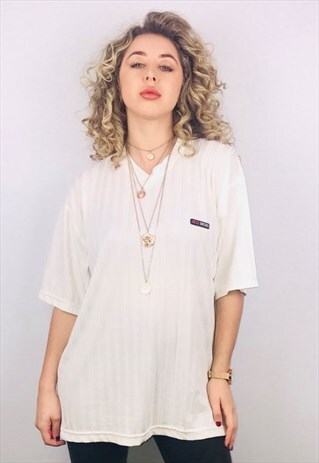 VINTAGE DIESEL OVERSIZED WHITE T-SHIRT