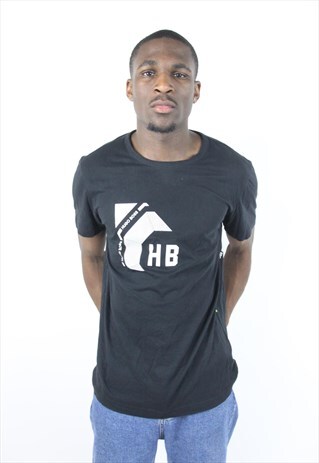 VINTAGE HUGO BOSS BLACK PRINT T-SHIRT