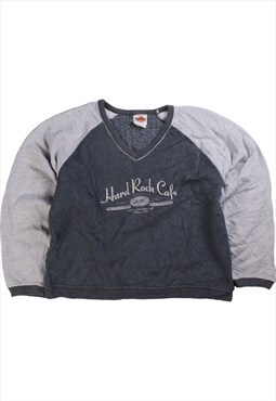 Vintage 90's Hard Rock Cafe T Shirt Spellout Long Sleeve V