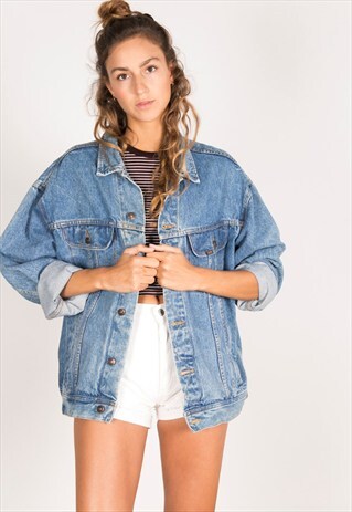 VINTAGE 80S EMBELLISHED LEE DENIM JACKET / R186