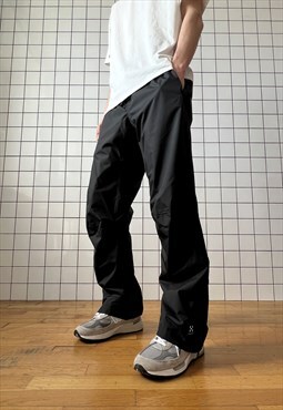 Vintage HAGLOFS Pants Shell Trousers Black 