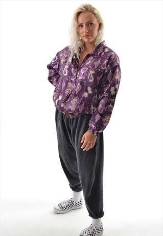 PURPLE LIGHTWEIGHT PATTERN JACKET GFJ502