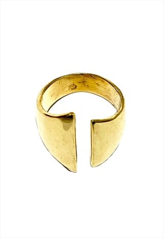 Gold Geometric Ring Adjustable