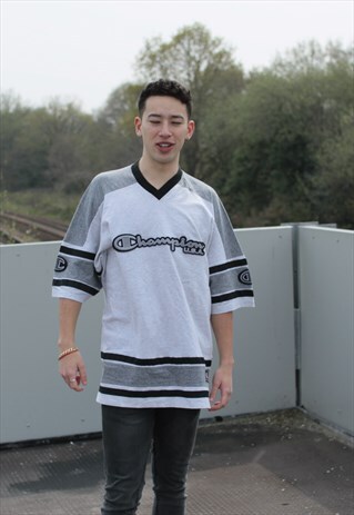 VINTAGE GREY CHAMPION USA T SHIRT