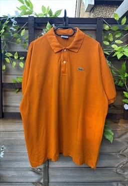 Vintage Lacoste 1990s orange polo shirt XXL