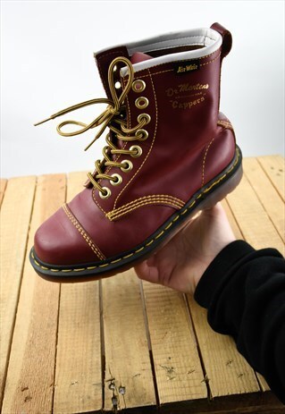 RED DR MARTEN CAPPERS BOOT