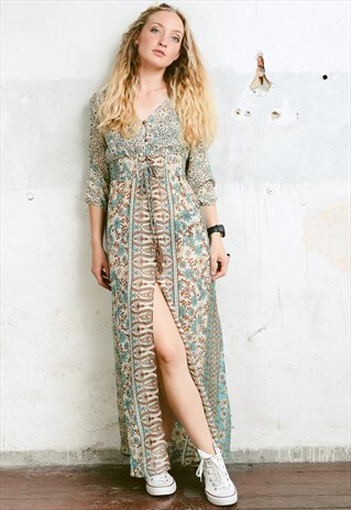 VINTAGE 90S FLORAL MAXI DRESS