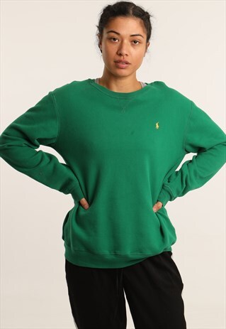 VINTAGE RALPH LAUREN EMBROIDERED LOGO SWEATSHIRT