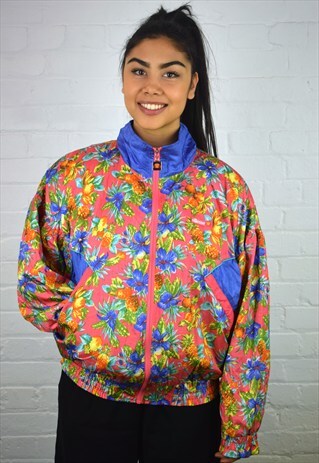 VINTAGE 90'S ELLESSE FLORAL SHELL JACKET