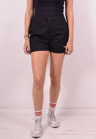 DIADORA WOMENS VINTAGE SHORTS W30 BLACK 90S