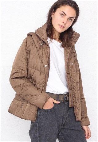 VINTAGE BROWN COLUMBIA PUFFA PUFFER JACKET
