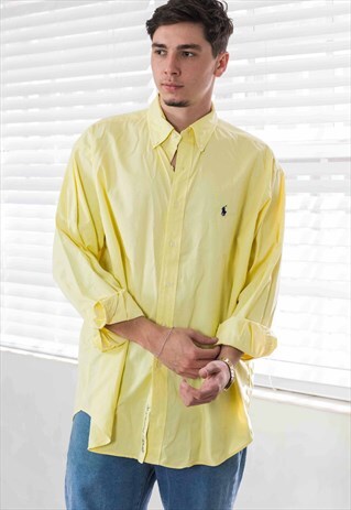 VINTAGE RALPH LAUREN SHIRT LOGO 90S L 12.7