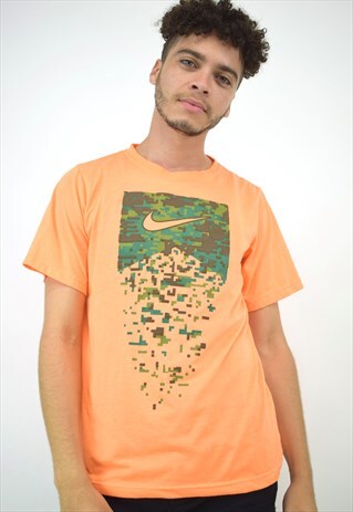 VINTAGE 90S NIKE ORANGE PIXEL TEE