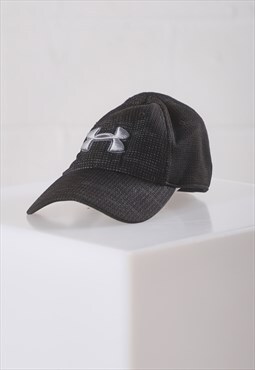 Vintage Under Armour Cap in Grey Summer Gym Fitted Hat