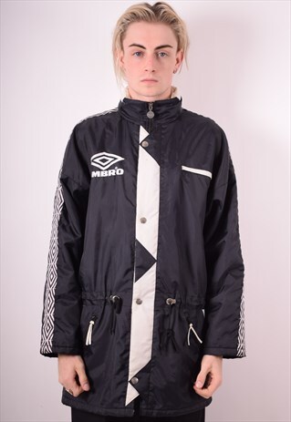 UMBRO MENS VINTAGE JACKET MEDIUM BLACK 90S