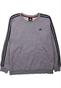 Vintage 90's Adidas Sweatshirt Crew Neck Grey Large