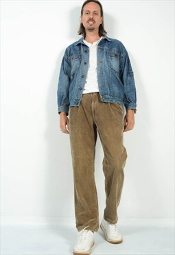 Vintage Y2K Corduroy Skater Trousers in Brown