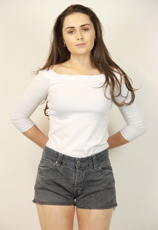 VINTAGE CORD HIGH WAIST SHORTS