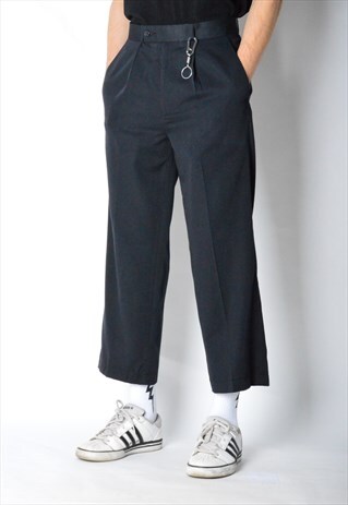 VINTAGE 90S BLACK MINIMALIST PANTS