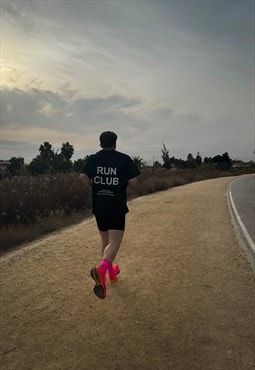 Run Club T-Shirt - Faded Black