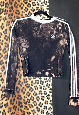 Adidas up cycled grunge acid wash top t-shirt long sleeve