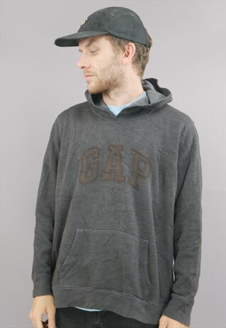 VINTAGE GAP HOODIE IN GREY WITH LOGO
