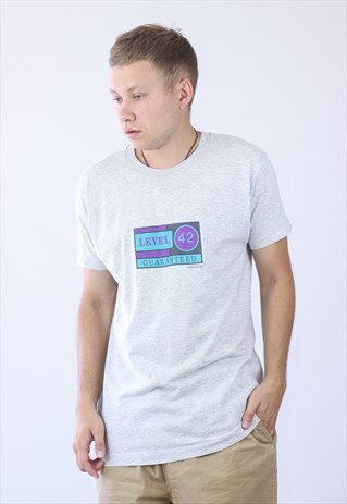 1991 VINTAGE MENS 42 LEVEL GUARANTEED WORLD TOUR T-SHIRT